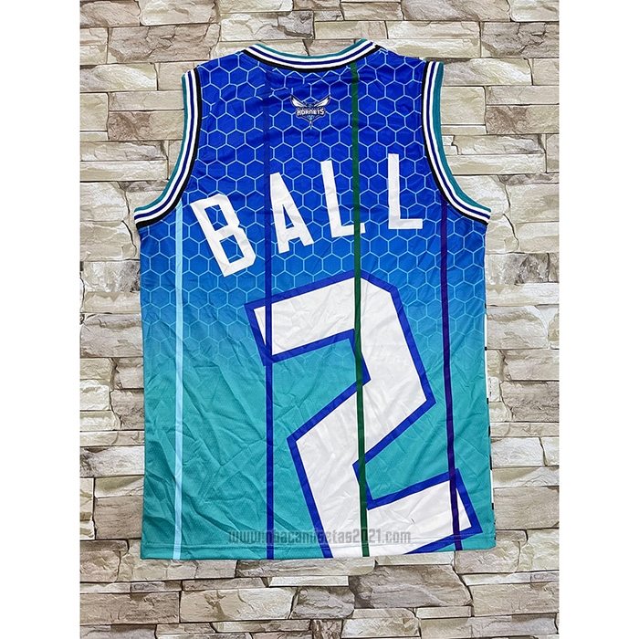 Camiseta Charlotte Hornets LaMelo Ball #2 Mitchell & Ness Big Face Verde